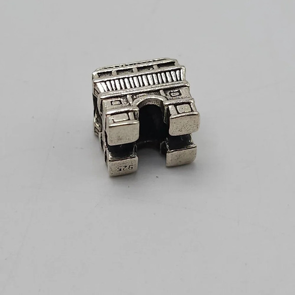 Sterling Silver Arc De Triomphe Charm Bead 925 European Bracelet Jewelry - Picture 2 of 4